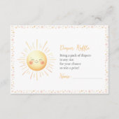 Schattigee Sunshine Theme Luier Raffle Baby shower Informatiekaartje (Voorkant)