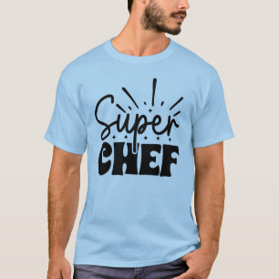 Schattigee super chef-kok woordkunst t-shirt