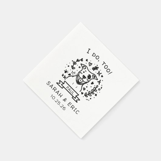 Schattigee Super Eenvoudige Hond Franse Bulldog Br Servet (Hoek)