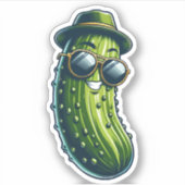 Schattigee Super Pickle Custom-Cut Vinyl Stickers (Voorkant)