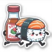Schattigee Sushi Art Vinyl Stickers (Voorkant)