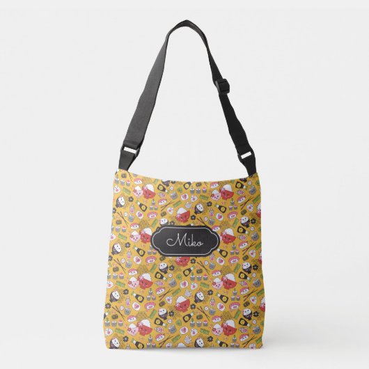 Schattigee sushi Crossbody tas (Voorkant)