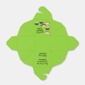 Schattigee Sushi Kinder 1e verjaardagsfeest Bedankdoosjes (Uitgevouwen)