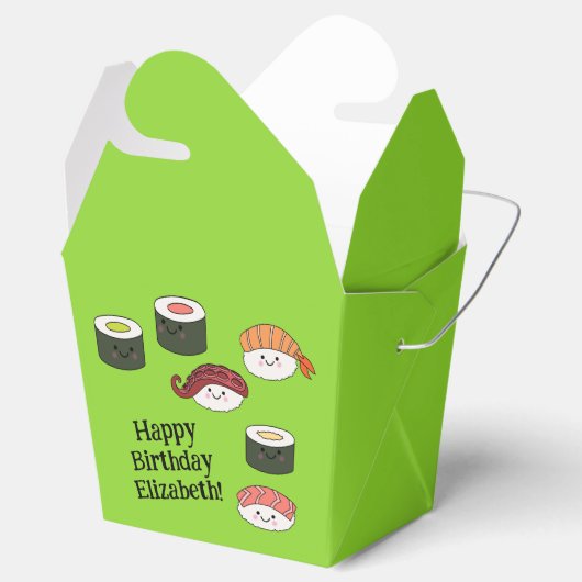 Schattigee Sushi Kinder 1e verjaardagsfeest Bedankdoosjes (Geopend)
