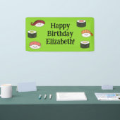 Schattigee Sushi Kinder 1e verjaardagsfeest Spandoek (Beurs)