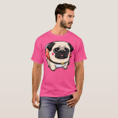 Schattigee sushi mopshond t-shirt (Voorkant volledig)