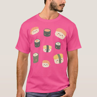 Schattigee Sushi Patroon Kawaii Japans eten Illust T-shirt