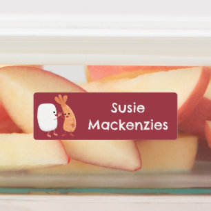 Schattigee sushi rijstgarnalen cartoon gepersonali labels