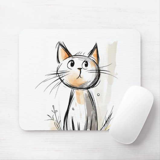 Schattigee Sweet Cat illustratie Muismat (Met muis)