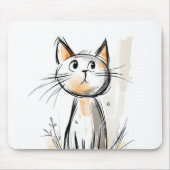 Schattigee Sweet Cat illustratie Muismat (Voorkant)
