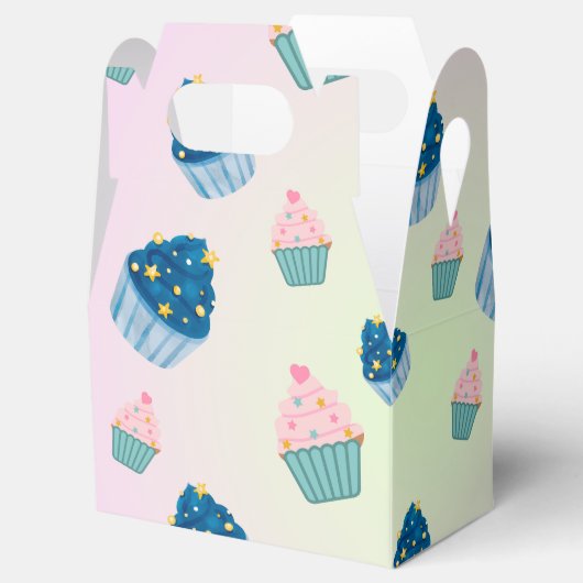 Schattigee Sweet cupcake Sprinkle 2e Verjaardag Gi Bedankdoosjes (Geopend)