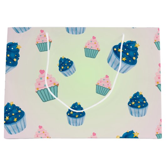 Schattigee Sweet cupcake Sprinkle 2e Verjaardag Gi Groot Cadeauzakje (Voorkant)