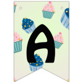 Schattigee Sweet cupcake Sprinkle 2e Verjaardag Gi Vlaggetjes (Derde vlag)