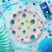 Schattigee Sweet cupcake & Sprinkle 2e Verjaardag Papieren Bordje (Feest)