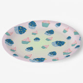 Schattigee Sweet cupcake & Sprinkle 2e Verjaardag Papieren Bordje (Gekanteld)