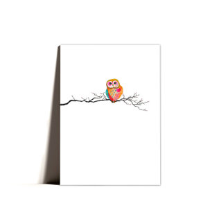 Schattigee Sweet Minimal Owl Valentijns Kaart