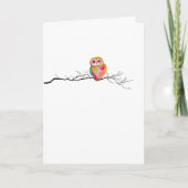 Schattigee Sweet Minimal Owl Valentijns Kaart (Voorkant)
