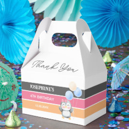 Schattigee Sweet Penguin Balloon Girl Verjaardag Bedankdoosjes