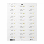 Schattigee Sweet Planten Return-adreslabel Etiket (Full Sheet)