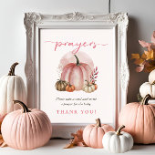 Schattigee Sweet Pumpkin Girl Douche Gebeden voor  Poster