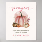 Schattigee Sweet Pumpkin Girl Douche Gebeden voor  Poster (Voorkant)