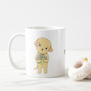Schattigee Sweet Puppy met Ooopsie Daisies Custom  Koffiemok