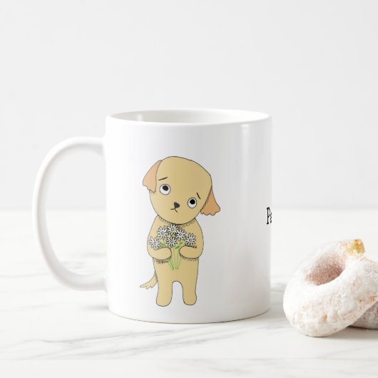 Schattigee Sweet Puppy met Ooopsie Daisies Custom  Koffiemok (Met donut)