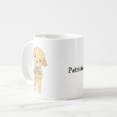 Schattigee Sweet Puppy met Ooopsie Daisies Custom  Koffiemok (Voorkant links)