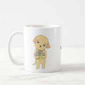 Schattigee Sweet Puppy met Ooopsie Daisies Custom  Koffiemok (Links)