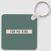 Schattigee Sweet Retro Funny Checkmate Valentijn C Sleutelhanger (Achterkant)