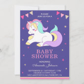 Schattigee Sweet Schattig Eenhoorn Baby shower Uit Kaart (Voorkant)