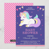 Schattigee Sweet Schattig Eenhoorn Baby shower Uit Kaart (Voorkant / Achterkant)