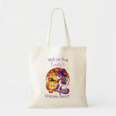 Schattigee Sweet Unicorn Halloween gepersonaliseer Tote Bag (Voorkant)