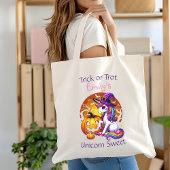Schattigee Sweet Unicorn Halloween gepersonaliseer Tote Bag