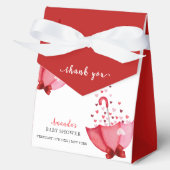 Schattigee Sweetheart Umbrella Bow Baby shower Bedankdoosjes (Voorkant)