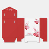 Schattigee Sweetheart Umbrella Bow Baby shower Bedankdoosjes (Ongevouwen)