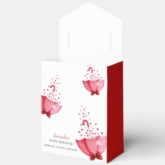 Schattigee Sweetheart Umbrella Bow Baby shower Bedankdoosjes (Open)