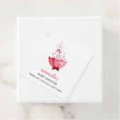 Schattigee Sweetheart Umbrella Bow Baby shower Bedankjes Labels (In situ)