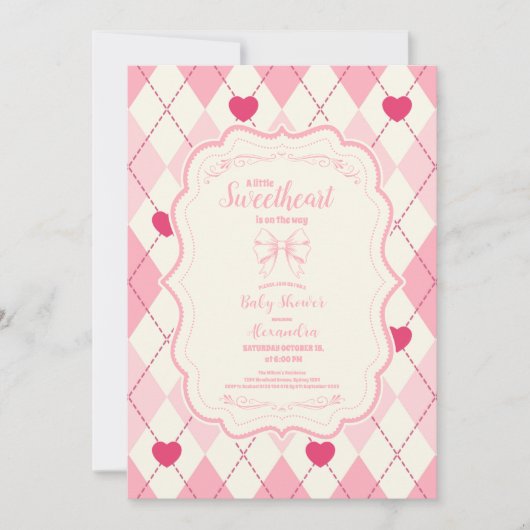 Schattigee Sweetheart Valentijnsdag Baby shower Kaart (Voorkant)