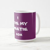 Schattigee Sweetie Coffee Mok I LOVE MY SWEETIE Pa (Voorkant rechts)