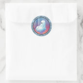 Schattigee Swinging Ghost Envelope Seal Ronde Sticker (Tas)