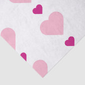 Schattigee Symmetrische Meerdere Roze Harten op Wi Tissuepapier (Detail)