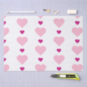 Schattigee Symmetrische Meerdere Roze Harten op Wi Tissuepapier (Craft)