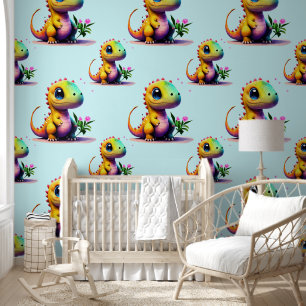 Schattigee T-Rex Baby-dinosaurus Behang