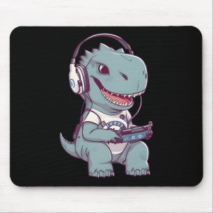 Schattigee T. Rex-dinosaurus Spelen Video Game Gam Muismat
