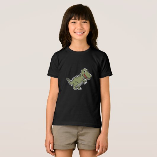 Schattigee T-Rex Dinosaurus Sticker – Grappige Car Tri-Blend Shirt (Voorkant volledig)