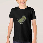 Schattigee T-Rex Dinosaurus Sticker – Grappige Car Tri-Blend Shirt (Voorkant)