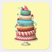 Schattigee taart stickers (Voorkant)