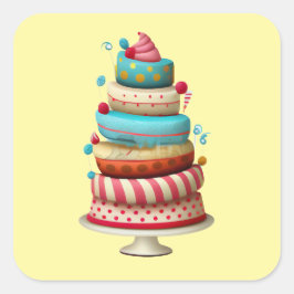 Schattigee taart stickers