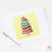 Schattigee taart stickers (Envelop)